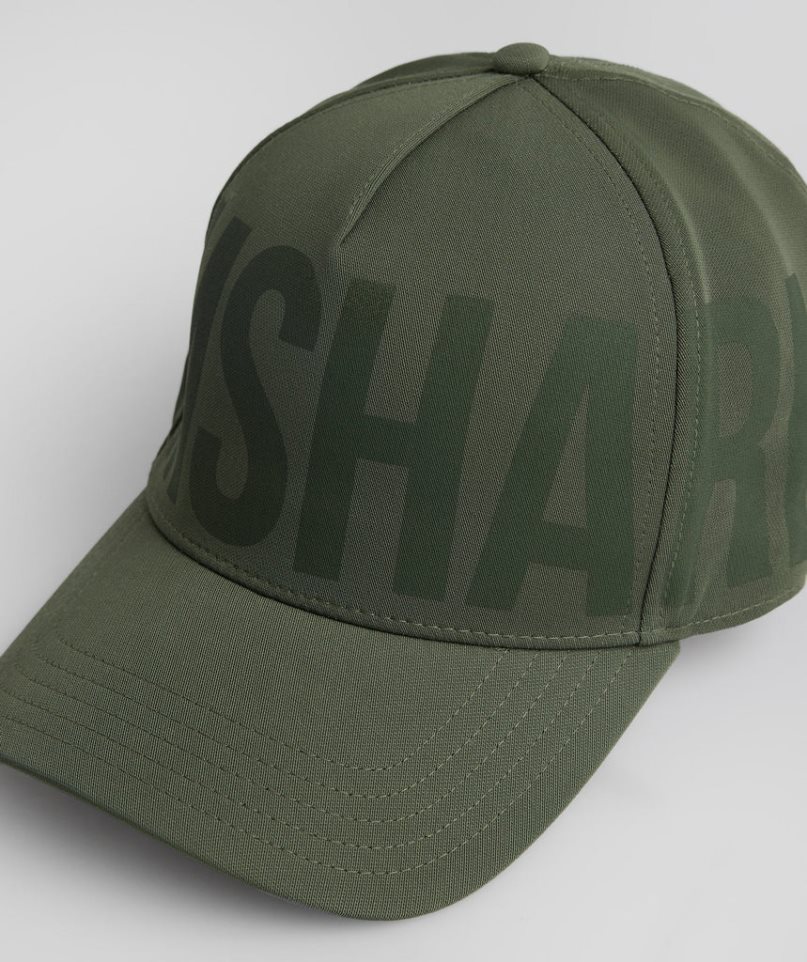 Gymshark Logo Trucker Caps Olive | NZ 3BTXKC